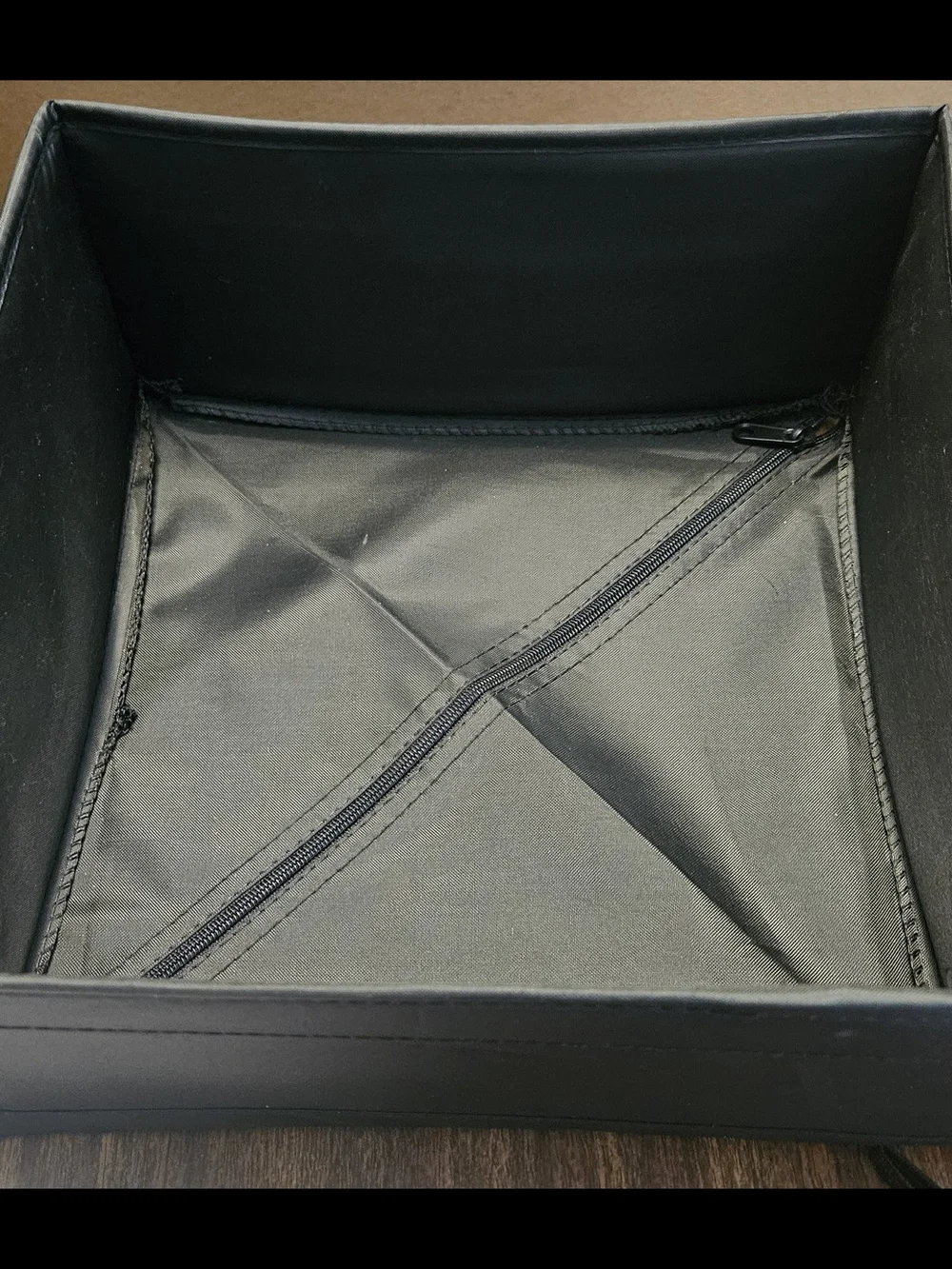 Black Fabric Storage Bins - Set of 3